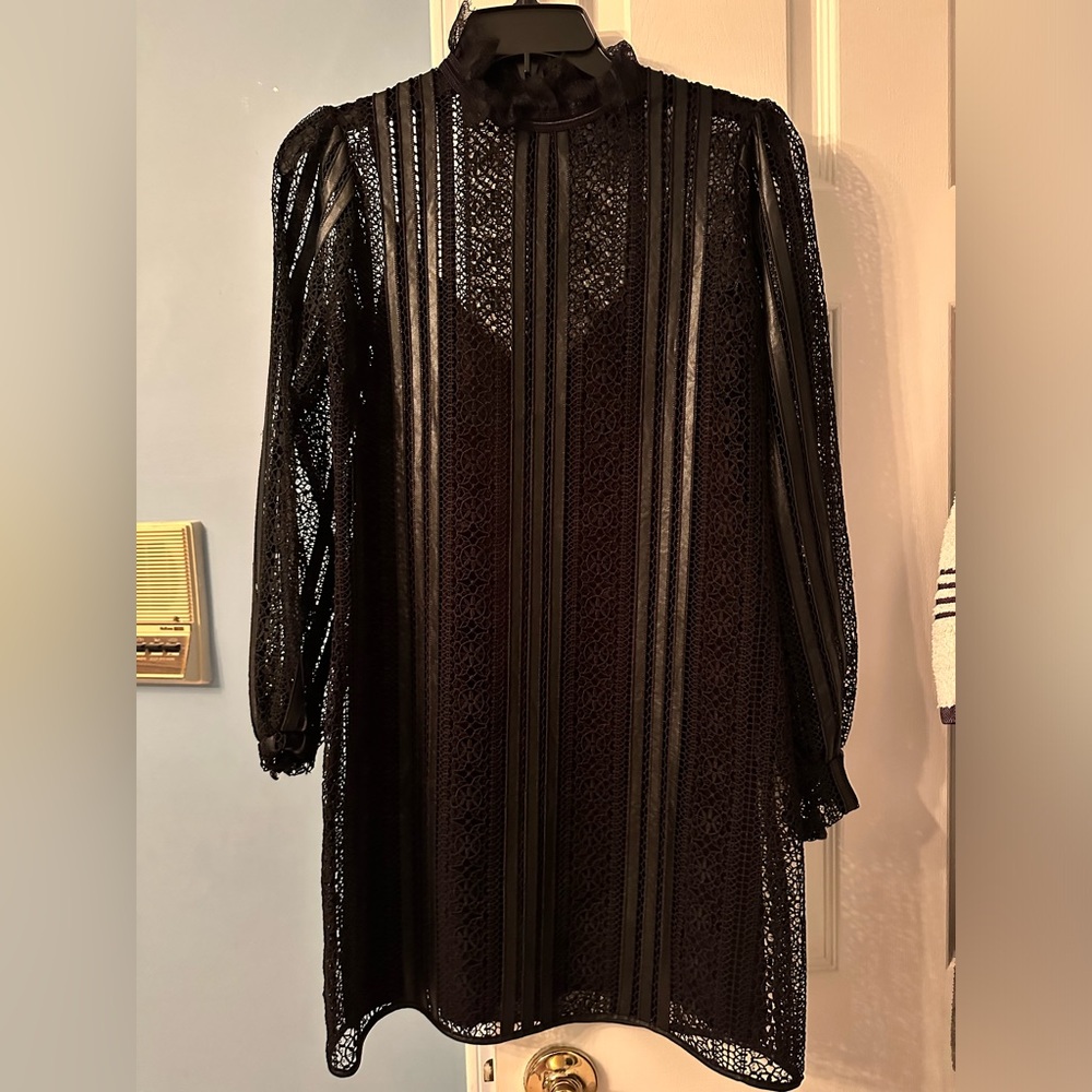 The Kooples Mesh Black dress